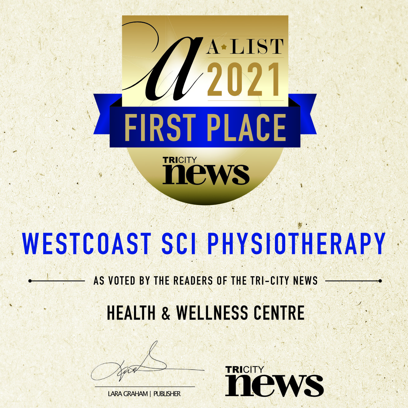 Westcoast SCI A List Award 2021