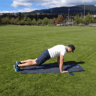 high plank with hip extension